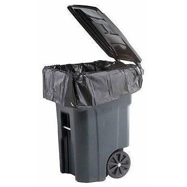 Trash Bags 64-65 Gallon (Value-PACK 50 Bags w/Ties) Large Trash Bags Heavy  Duty, 60 Gallon Trash Bags
