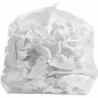 33 Gallon Garbage Bags: Clear, 1.3 Mil, 33x39, 100 Bags.