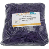 Bandas de goma n.° 33: tamaño n.° 33, moradas, 2 lb/1000 unidades.