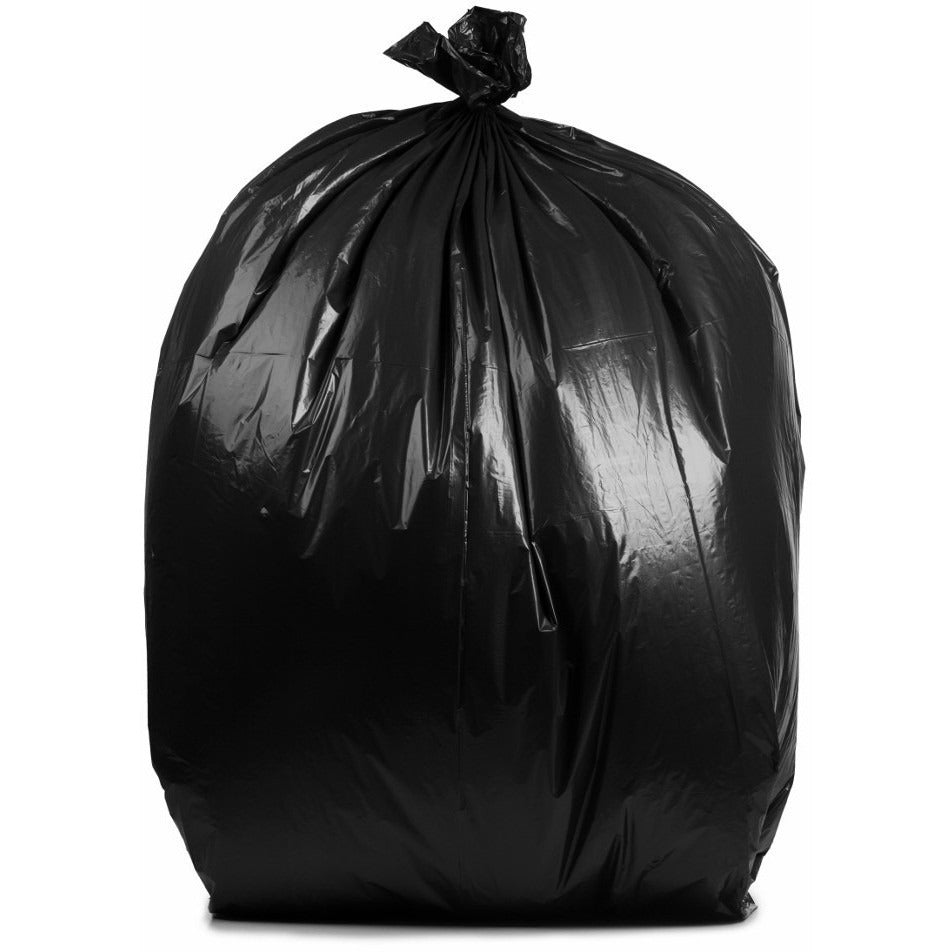 PlasticMill 50-60 Gallon, Black, 2.3 mil, 36x58, 100 Bags/Case, Garbage Bags.