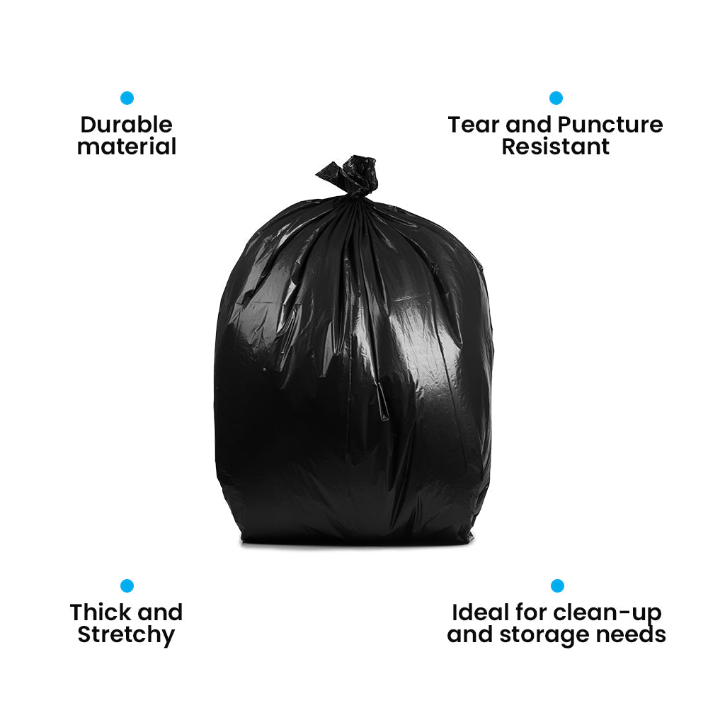 PlasticMill 33 Gallon Garbage Bags: Clear 1.3 Mil 33x39 100 Bags.