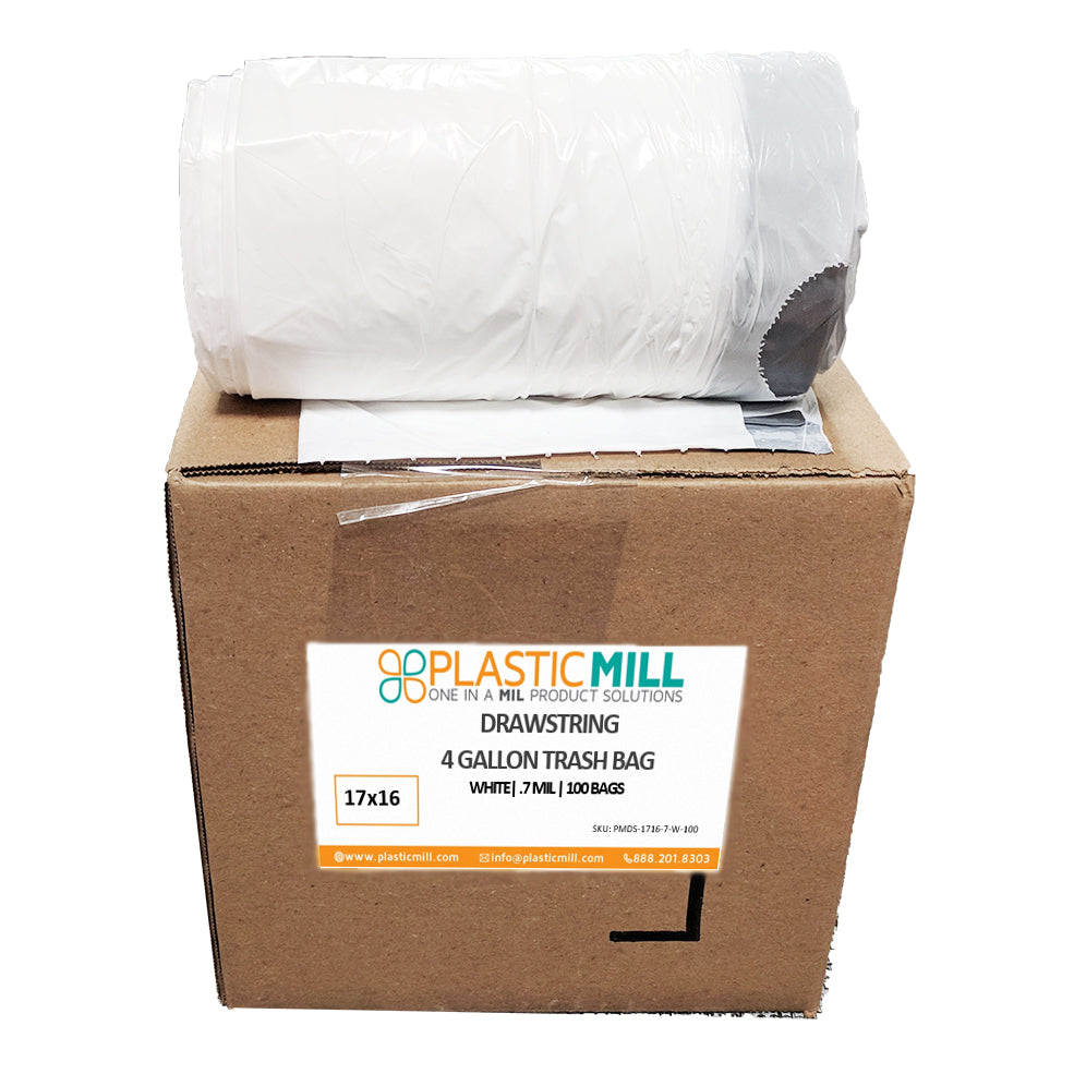 PlasticMill 100 Gallon Garbage Bags: Clear, 1.3 mil, 67x79, 10 Bags.