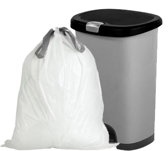 PlasticMill 12-16 Gallon, Clear, 1 mil, 24x31, 250 Bags/Case, Garbage Bags / Trash Can Liners.