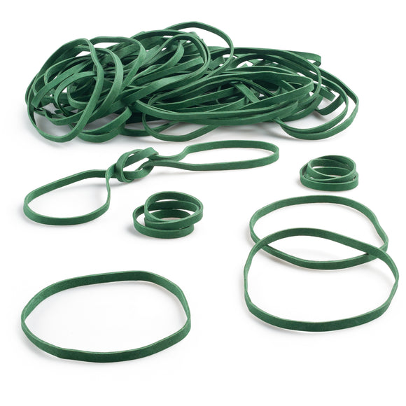 Rubber Bands #33: #33 Size, Dark Green, 2LB/1000 Count.