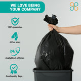 55 Gallon Garbage Bags, Rubbermade Compatible: Black, 1.2 Mil, 40x50, 100 Bags.