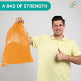 42 Gallon Contractor Bags: Orange, 3 MIL, 33x48, 50 Bags.