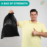 55 Gallon Garbage Bags, Rubbermade Compatible: Black, 1.2 Mil, 40x50, 100 Bags.