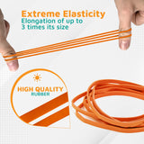 Rubber Band: Size #64 Size, Orange Rubberbands, 1LB/250 Count.