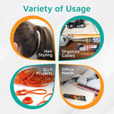 Rubber Band: Size #64 Size, Orange Rubberbands, 1LB/250 Count.