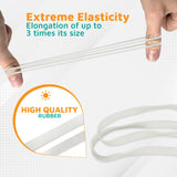 Rubber Band: Size #64 Size, White Rubberbands, 1LB/250 Count.