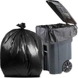 64 Gallon Garbage Bags: Black, 2 Mil, 50x60, 40 Bags/Case.