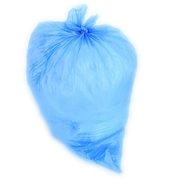 PlasticMill 95 Gallon Garbage Bags: Blue 1.5 Mil 61x68 50 Bags.