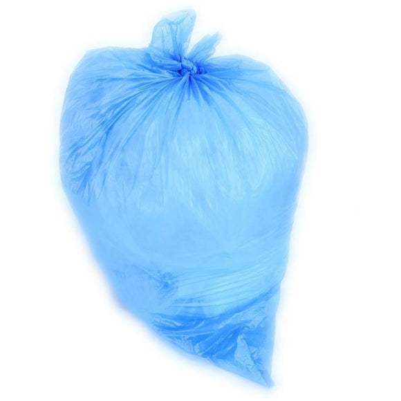 PlasticMill 50-60 Gallon, Blue, Garbage Bags / Trash Can Liners, 1.2 Mil, 38x55, 1 Bags (Sample).