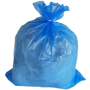 65 Gallon Garbage Bags: Blue, 1.5 Mil, 50X48, 100 Bags.