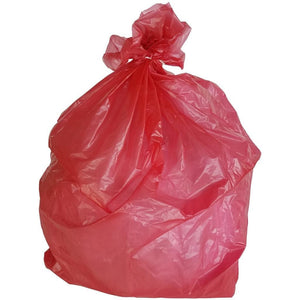 50-60 Gallon Garbage Bags: Red, 1.2 Mil, 38x58, 100 Bags.