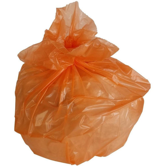 40-45 Gallon Garbage Bags: Orange, 1.5 Mil, 40x46, 100 Bags.