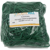 Rubber Bands #33: #33 Size, Dark Green, 2LB/1000 Count.