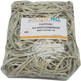 Rubber Bands #33: #33 Size, White, 2LB/1000 Count.