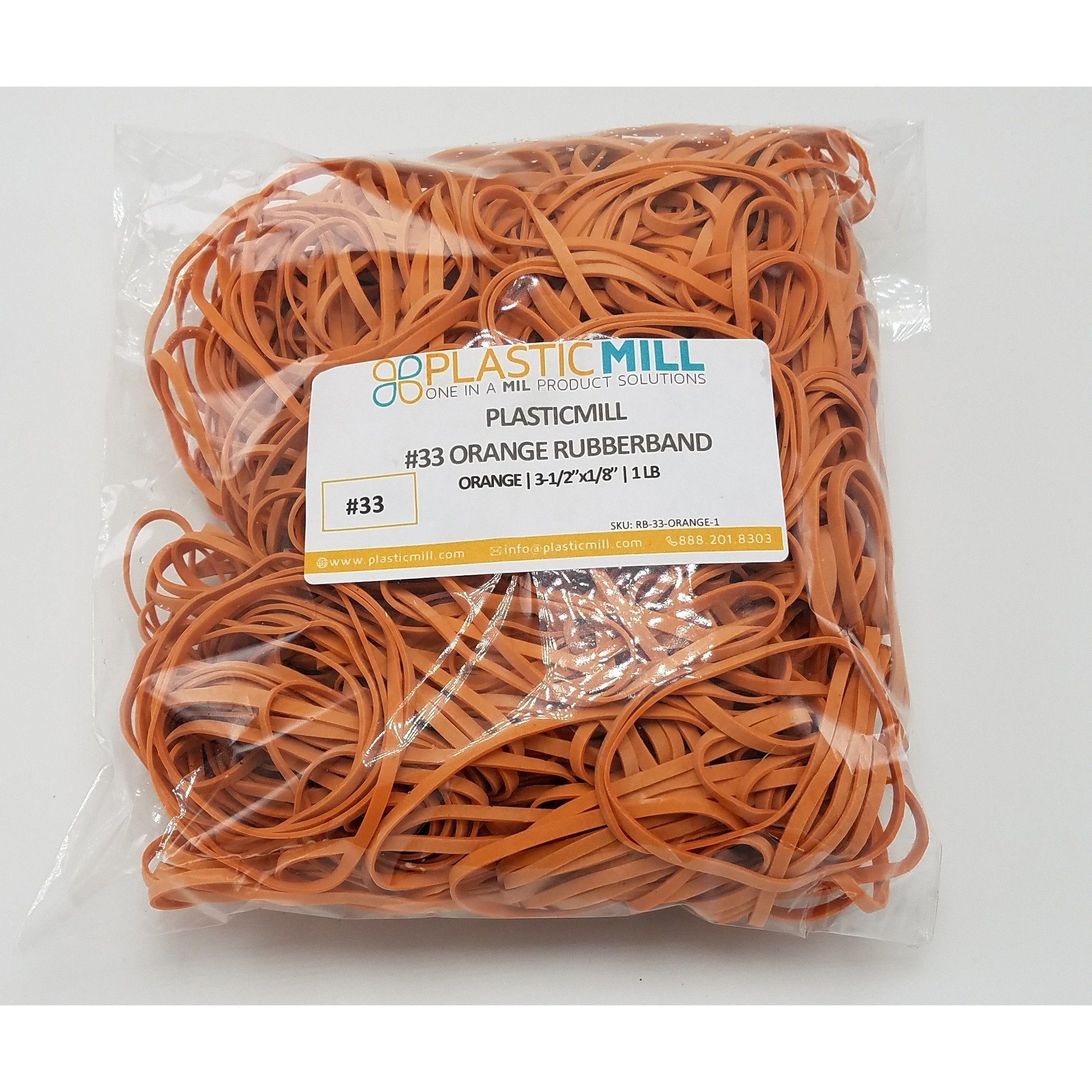 PlasticMill Rubber Bands #33: #33 size, Lavender, 2LB/1000 Count.