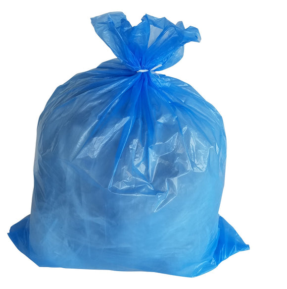 95 Gallon Garbage Bags: Blue, 1.5 Mil,  61x68, 50 Bags/Case