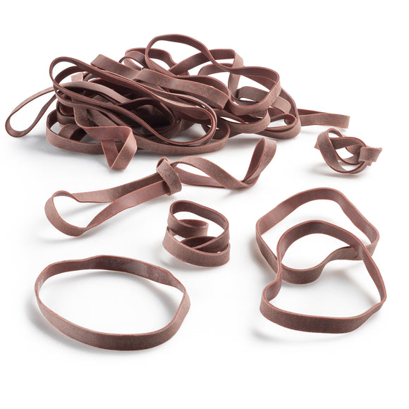 Rubber Band: Size #64 Size, Brown Rubberbands, 1LB/250 Count.