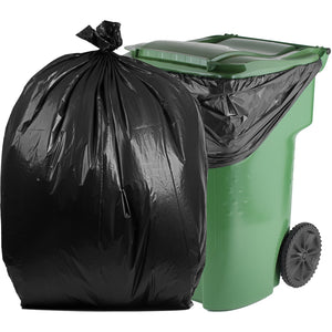 100 Gallon Garbage Bags: Black, 2 Mil, 67x79, 35 Bags/Case.