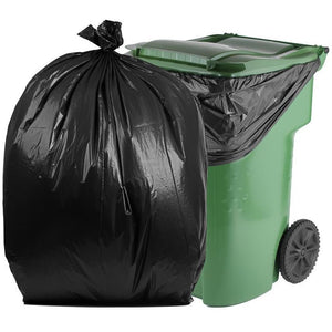 95 Gallon Garbage Bags: Black, 2 Mil, 61x68, 30 Bags/Case.
