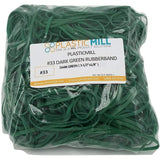 Rubber Bands #33: #33 Size, Dark Green, 100 Count.