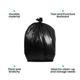 100 Gallon Contractor Bags: Black, 3 Mil, 67x79, 25 Bags/Case.