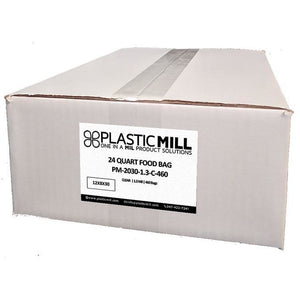 PlasticMill 24 Quart Clear Food Storage Bag,1.3 MIL,12x8x30 460/Case