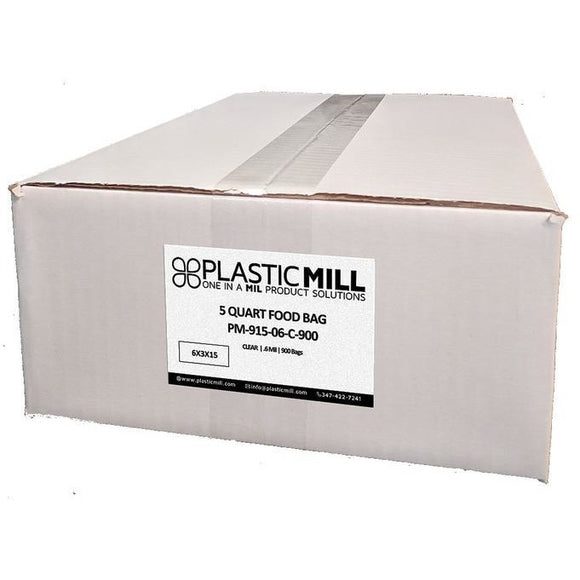 6x3x15 Poly Bags  5-Quart Food Storage Bags/Containers – PlasticMill