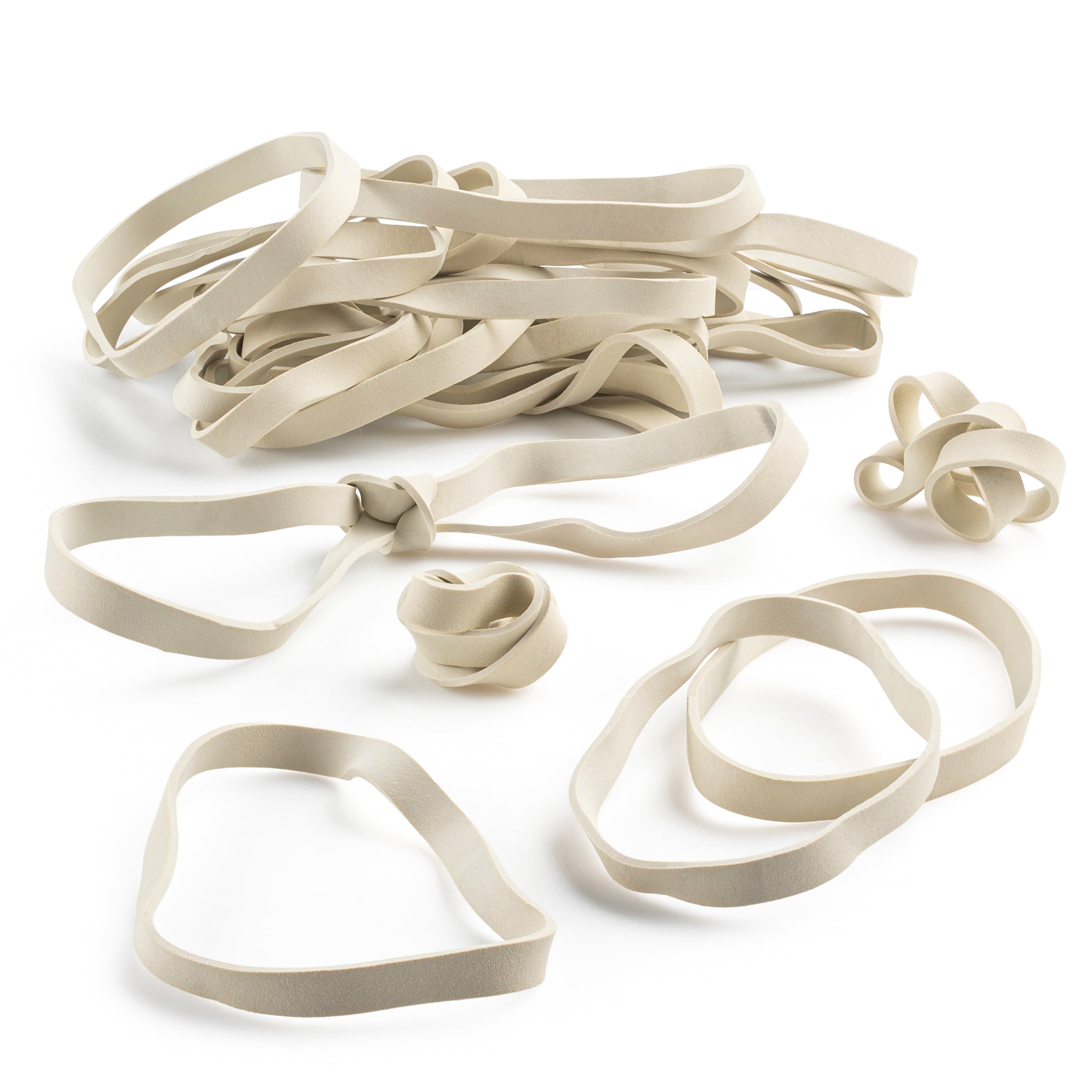 Size 64 White Rubber Bands - 250 Count | PlasticMill