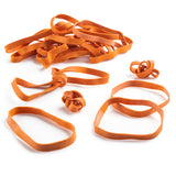 Rubber Band: Size #64 Size, Orange Rubberbands, 1LB/250 Count.