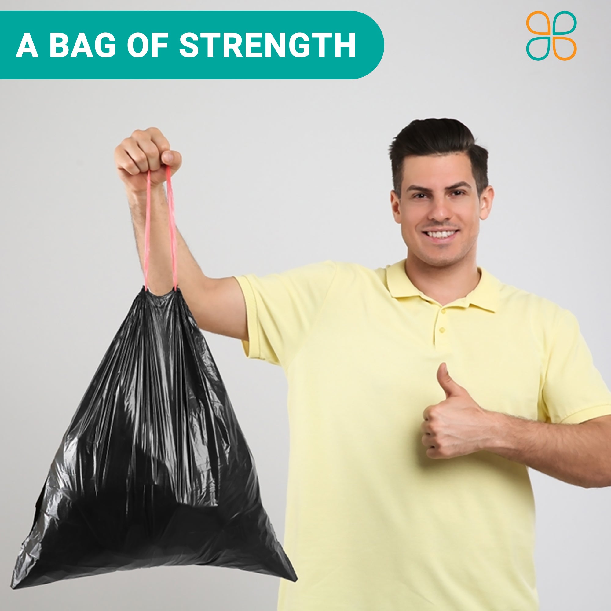 20-30 Gallon Black Drawstring Trash Bags - 1.2 Mil