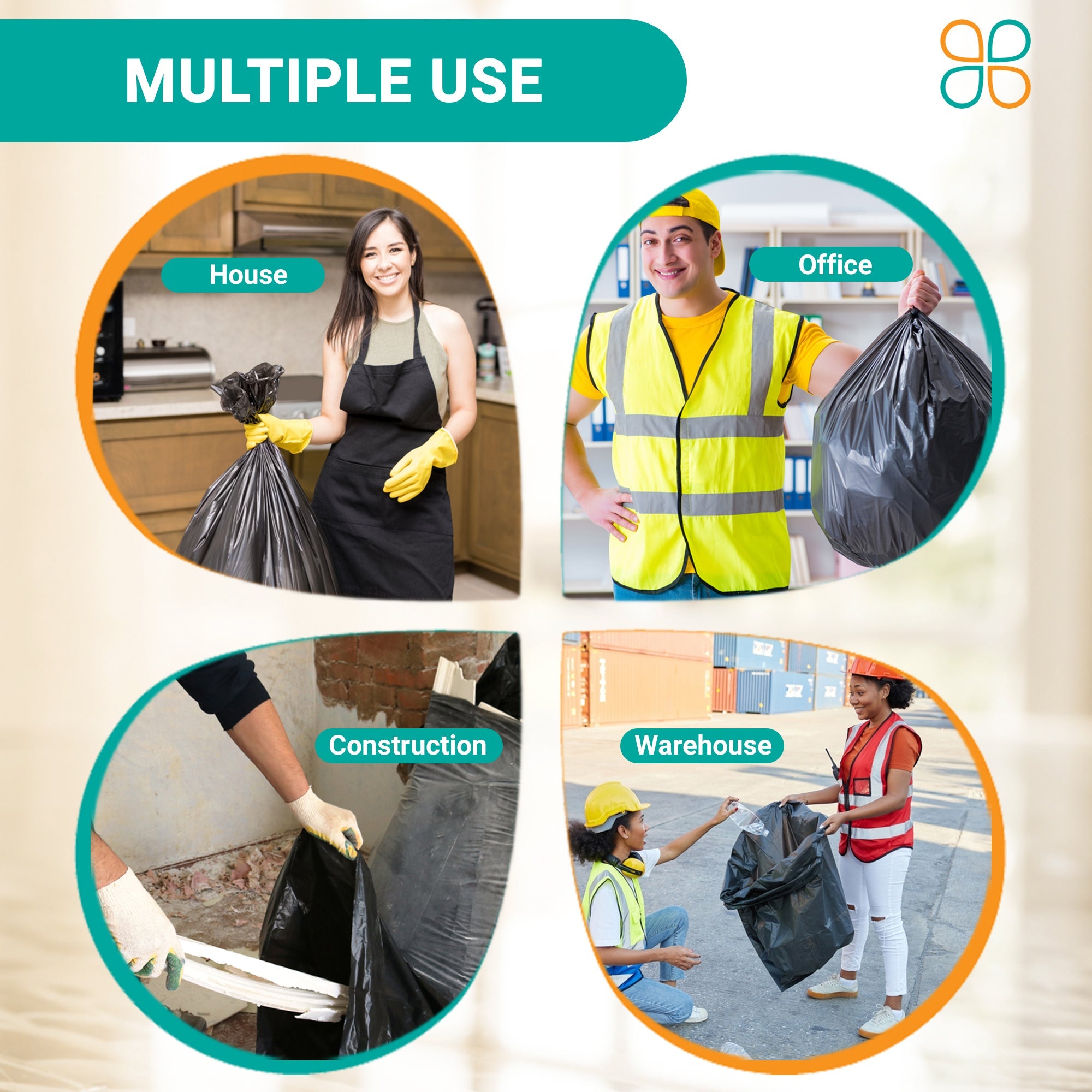 20-30 Gallon Garbage Bags: Black, 2 MIL, 30x36, 100 Bags. – PlasticMill